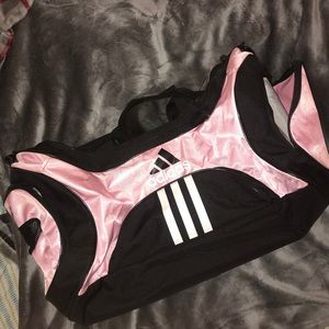 pink adidas duffle